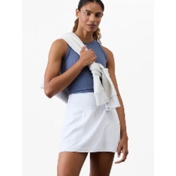 ATHLETA Salutation Stash High Rise 14 1/2 Skort White Size Medium Pockets Active - Picture 4 of 14